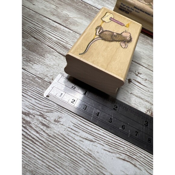 Lot of 2 Stampabilities House Mouse Wood Rubber Stamp Mice Vtg (2003-04) - Picture 9 of 12